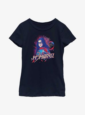 Marvel Ms. Red Blue Portrait Youth Girls T-Shirt