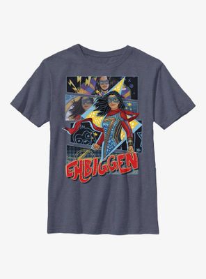Marvel Ms. Embiggen Panels Youth T-Shirt