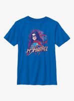 Marvel Ms. Red Blue Portrait Youth T-Shirt