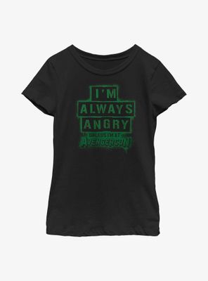 Marvel Ms. Always Angry Unless I'm At Avengercon Youth Girls T-Shirt