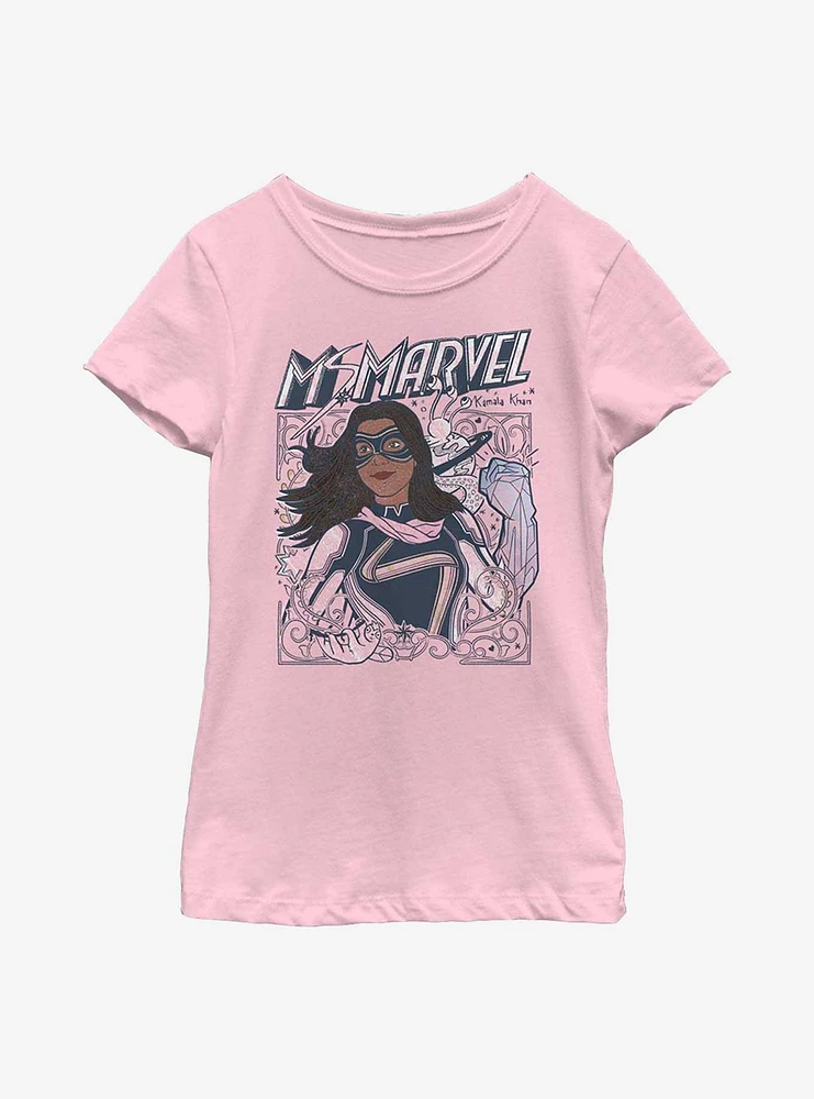 Marvel Ms. Doodle Kamala Youth Girls T-Shirt