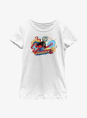 Marvel Ms. Embiggen Badge Youth Girls T-Shirt