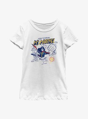 Marvel Ms. How To Draw Youth Girls T-Shirt