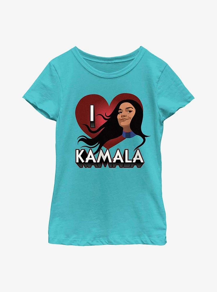 Marvel Ms. I Heart Kamala Youth Girls T-Shirt