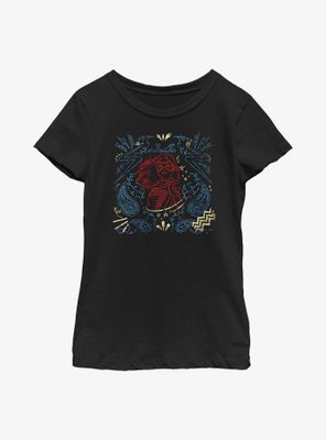 Marvel Ms. Line Drawing Youth Girls T-Shirt