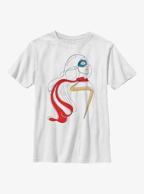 Marvel Ms. Continuous Line Youth T-Shirt