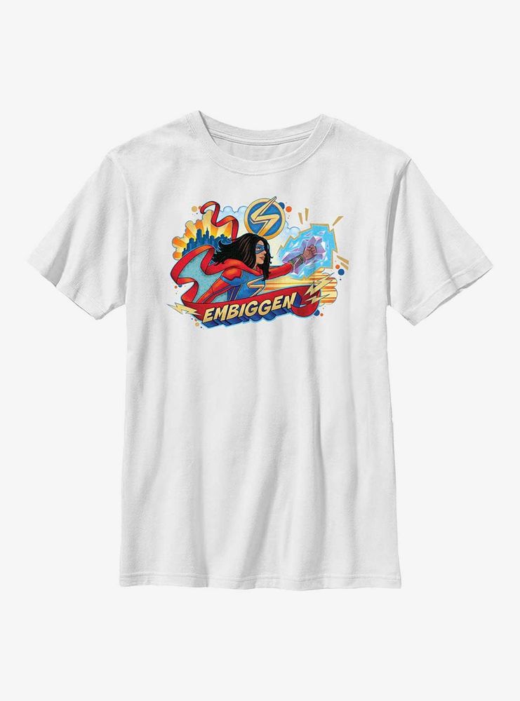 Marvel Ms. Embiggen Badge Youth T-Shirt