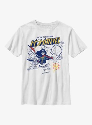 Marvel Ms. How To Draw Youth T-Shirt
