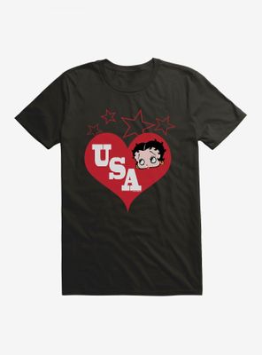 Betty Boop Hearts USA T-Shirt