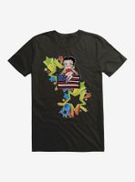 Betty Boop USA Rainbow Heart And Stars T-Shirt