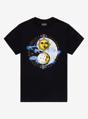 Yin-Yang Celestial Boyfriend Fit Girls T-Shirt