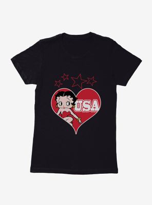 Betty Boop Love USA Womens T-Shirt