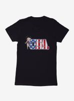 Betty Boop Stars and Stripes USA Womens T-Shirt