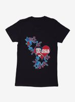 Betty Boop USA Blue Heart and Stars Womens T-Shirt