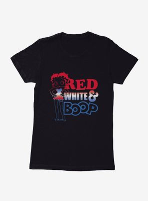 Betty Boop White and Blue Womens T-Shirt