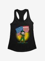 Betty Boop Army Soldier Salute Womens Tank Top