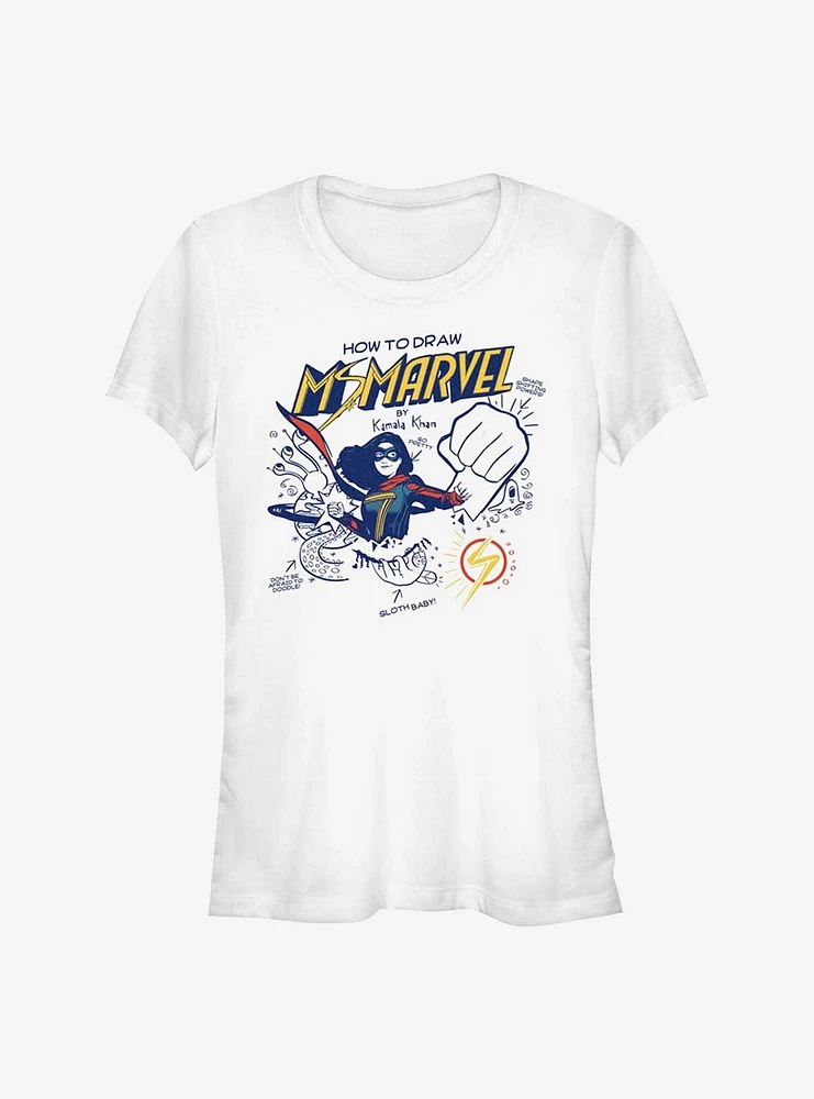 Marvel Ms. How To Draw Girls T-Shirt