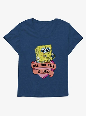 SpongeBob SquarePants All You Need Is Love Heart Girls T-Shirt Plus