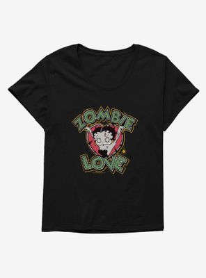 Betty Boop Love Logo Womens T-Shirt Plus
