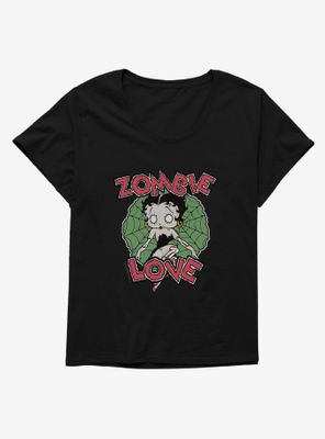 Betty Boop Zombie Love Womens T-Shirt Plus