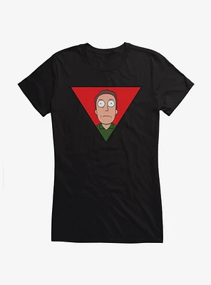 Rick And Morty Jerry Triangle Girls T-Shirt