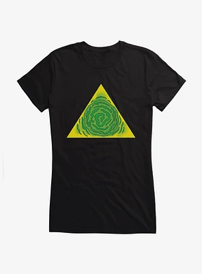 Rick And Morty Portal Triangle Girls T-Shirt