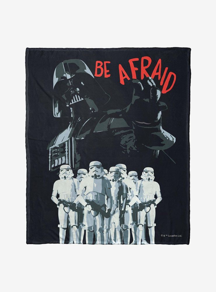 Star Wars Be Afraid Throw Blanket