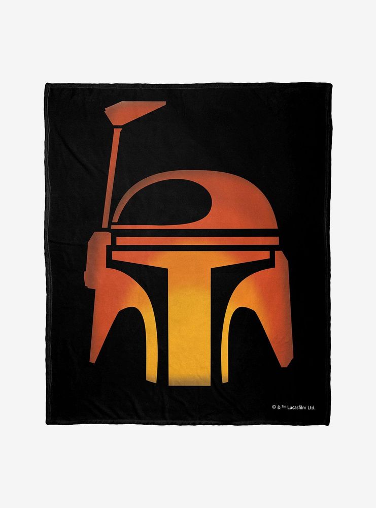 Star Wars Boba Fett Jack-O'-Lantern Throw Blanket