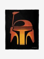 Star Wars Boba Fett Jack-O'-Lantern Throw Blanket