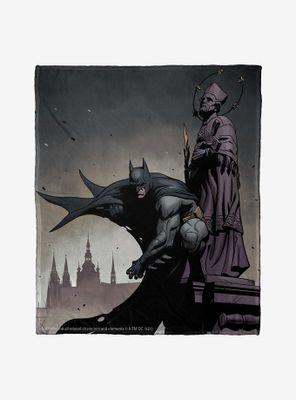 DC Comics Batman Gotham Grey Throw Blanket