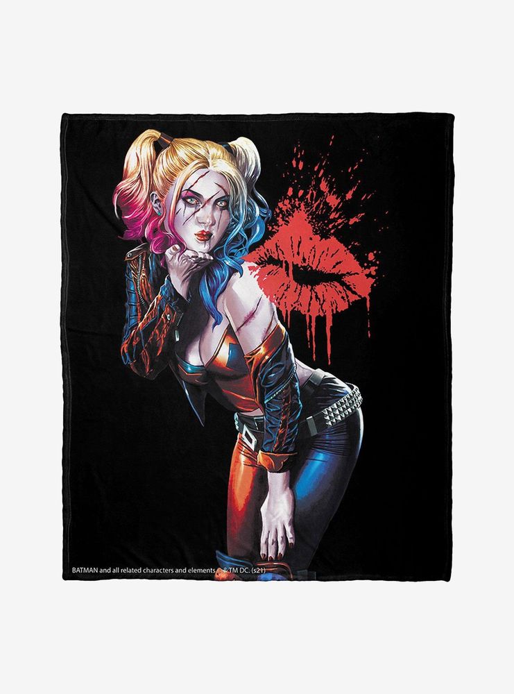 DC Comics Batman Harley Cover Throw Blanket