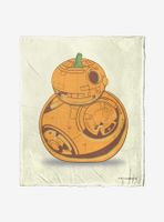 Star Wars Pumpkinfied Bb-8 Throw Blanket