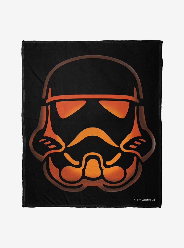 Star Wars Storm Trooper Jack-O'-Lantern Throw Blanket