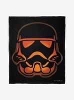 Star Wars Storm Trooper Jack-O'-Lantern Throw Blanket