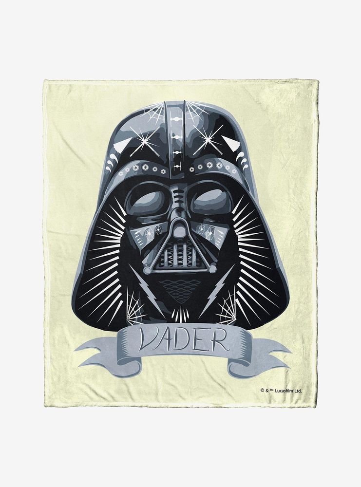 Star Wars Vader Decorated Helmet Throw Blanket