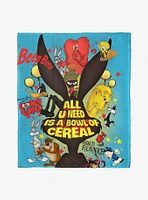 Looney Tunes Bowl Of Cereal Throw Blanket