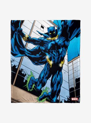 Marvel Black Panther Jumping Off Throw Blanket