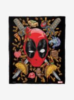 Marvel Deadpool Everything Deadpool Throw Blanket