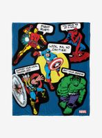 Marvel Future Fight Avengers Stickers Throw Blanket