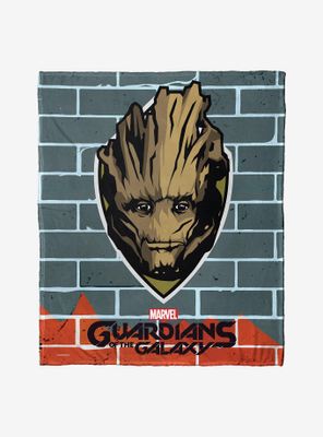 Marvel Guardians Of The Galaxy Trophy Groot Throw Blanket