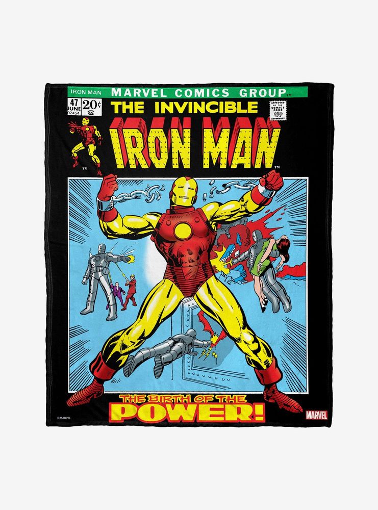 Marvel Iron Man Classic 70S Throw Blanket