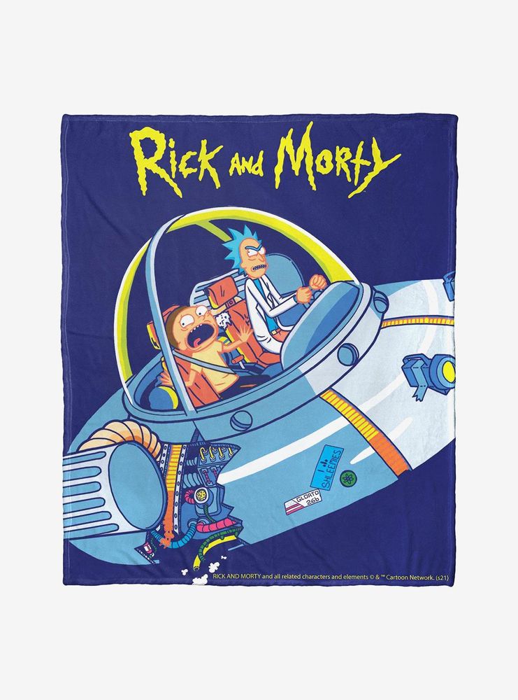 Rick And Morty Falling Apart Throw Blanket