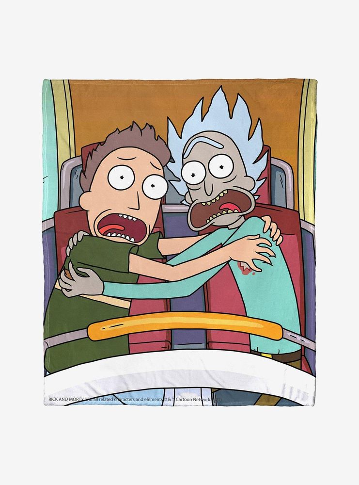 Rick And Morty Hold On Throw Blanket