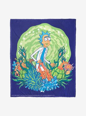 Rick And Morty Where Is Rick Throw Blanket