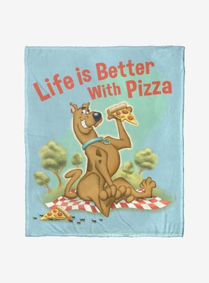 Scooby-Doo Pizza Is Life Throw Blanket