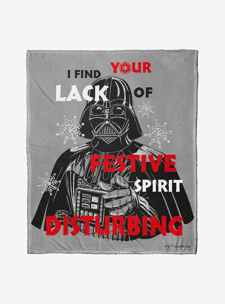 Star Wars Disturbed Xmas Throw Blanket