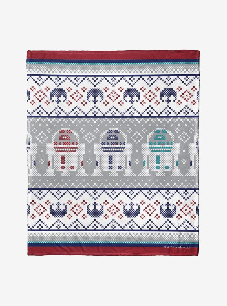 Star Wars R2D2 Sweater Throw Blanket