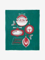 Star Wars The Mandalorian Grogu Greetings Throw Blanket