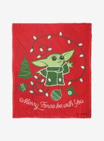 Star Wars The Mandalorian Merry Force Throw Blanket