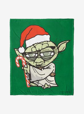 Star Wars Yoda Festive Throw Blanket